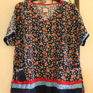 CUTE! Mary Englebreit Scrub Top - 3X